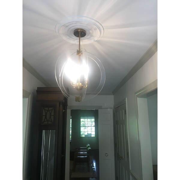 OVE Decors Isabelle 4 Lights LED Chandelier Light Transparent