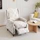 preview thumbnail 62 of 91, Linen Manual Upholstered Recliner with Wood Legs