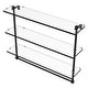preview thumbnail 26 of 32, Allied Brass 16 Inch Triple Tiered Glass Shelf with Integrated Towel Bar 16 - Oil Rubbed Bronze