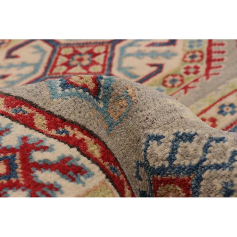ECARPETGALLERY Hand-knotted Uzbek Ghazni Grey Wool Rug - 3'4 x 4'8