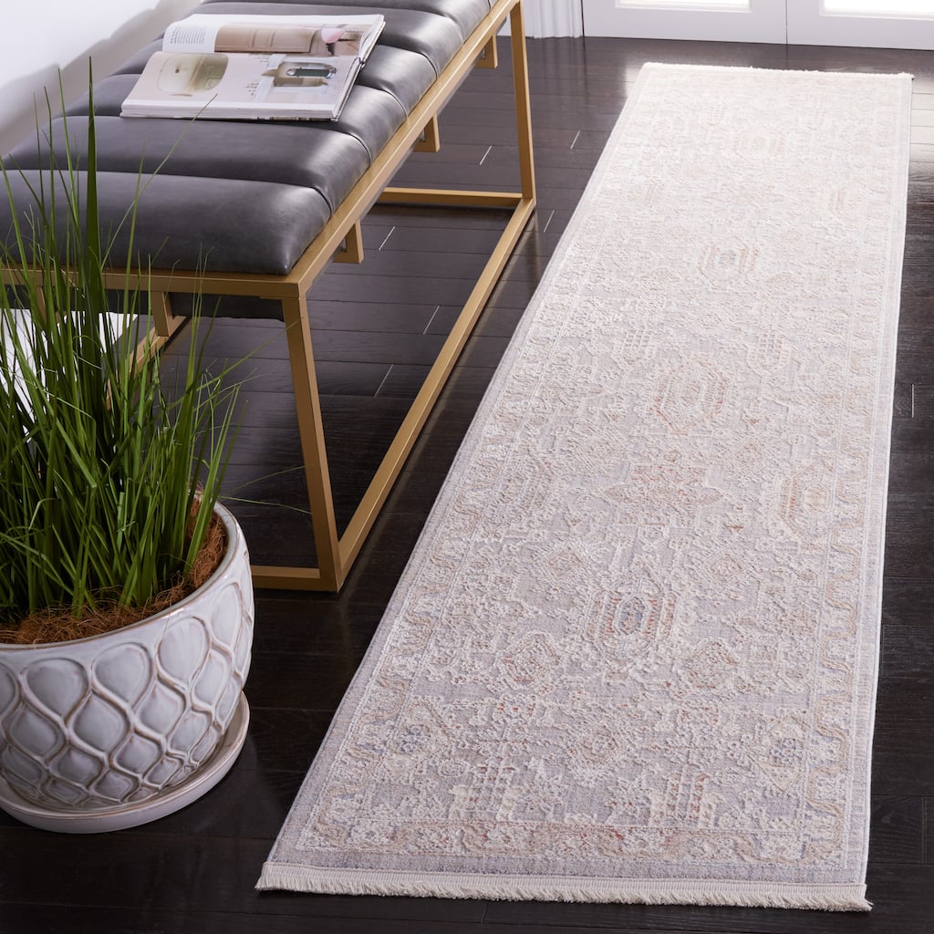 SAFAVIEH Marmara Cilgia Oriental Rug - Grey/Blue Rust - 2' x 8'