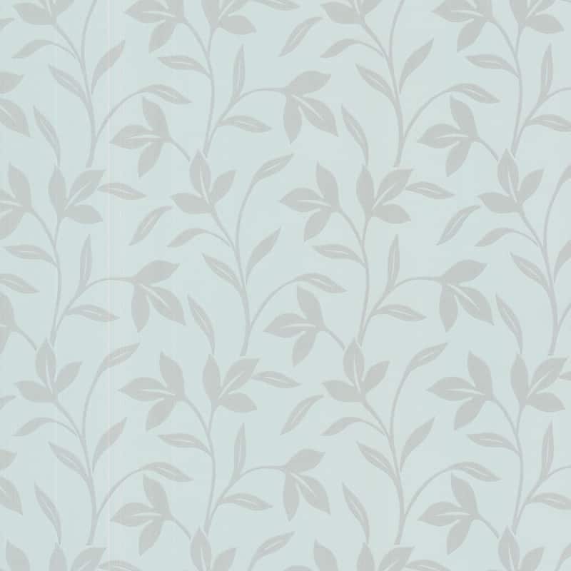 Cynthia Blue Tonal Leaf Trail Wallpaper - 20.5in x 396in x 0.025in