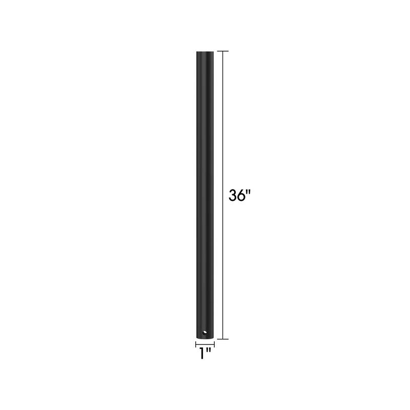 18"/ 24"/ 36"/ 48" Black Extension Downrod for Ceiling Fan