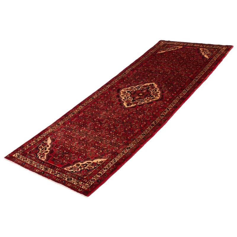 ECARPETGALLERY Hand-knotted Andelz Red Wool Rug - 3'8 x 10'3