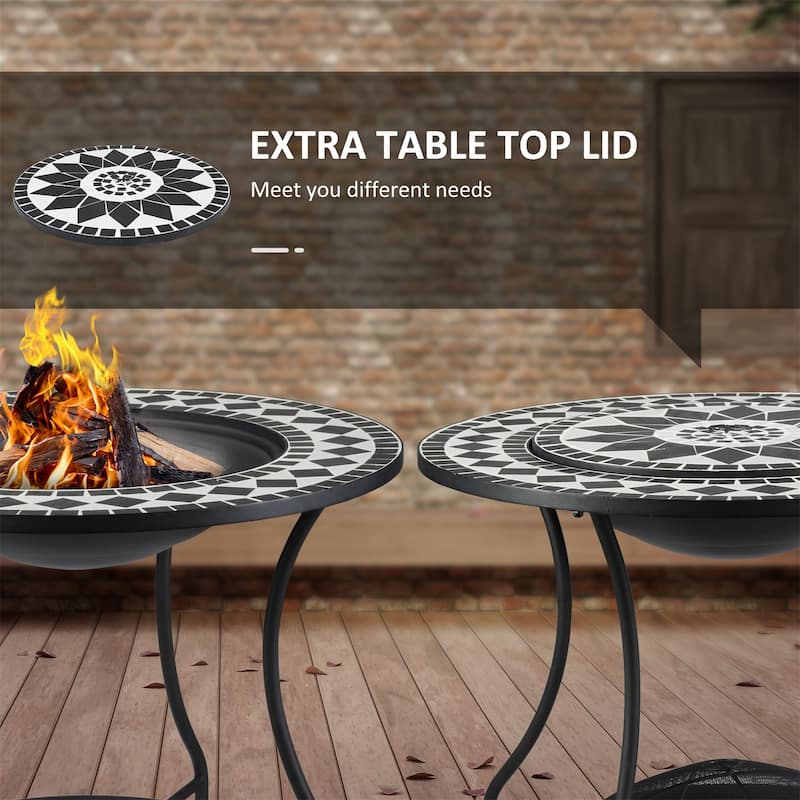 Outdoor Fire Pit Dining Table