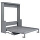 preview thumbnail 8 of 14, Queen Size Murphy Bed with a Shelf, Easy Fold Wood Wall Bed