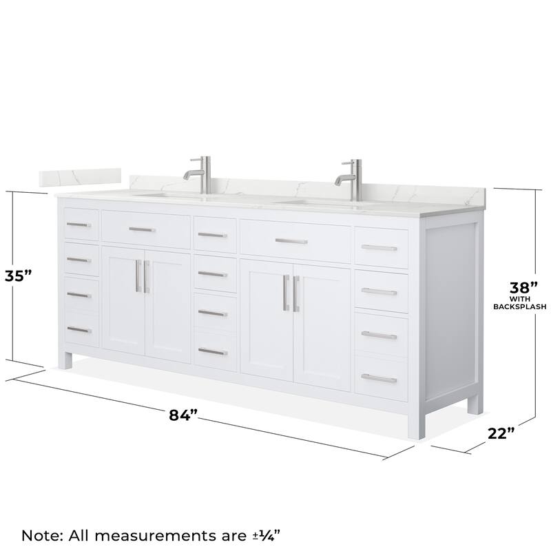 Wyndham Collection WCG2424-84D-QTZ-UNSMXX Beckett 84" Free Standing