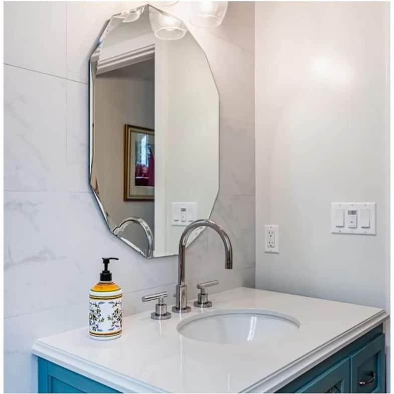 Frameless Diamond Wall Mirror