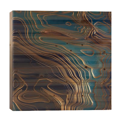 Peacock Ocean Print On Wood by SpaceFrog Designs - Multi-Color