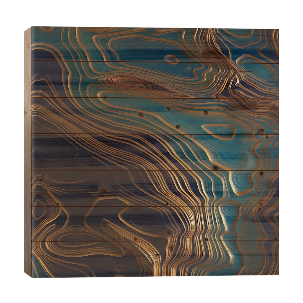 Peacock Ocean Print On Wood by SpaceFrog Designs - Multi-Color