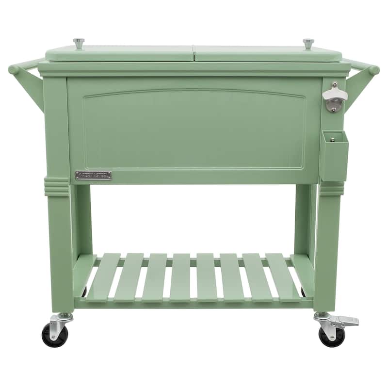 Permasteel 80-Qt Antique Furniture Style Rolling Patio Cooler