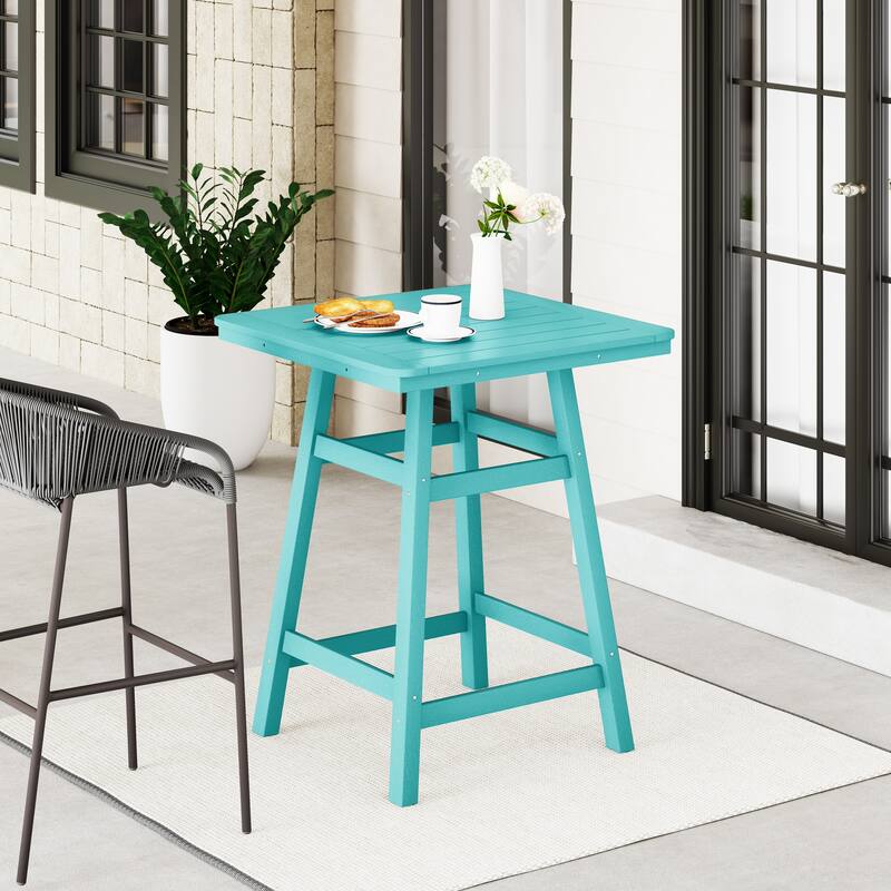 Laguna Hdpe All Weather Outdoor Patio 30" Square Counter Bistro Table