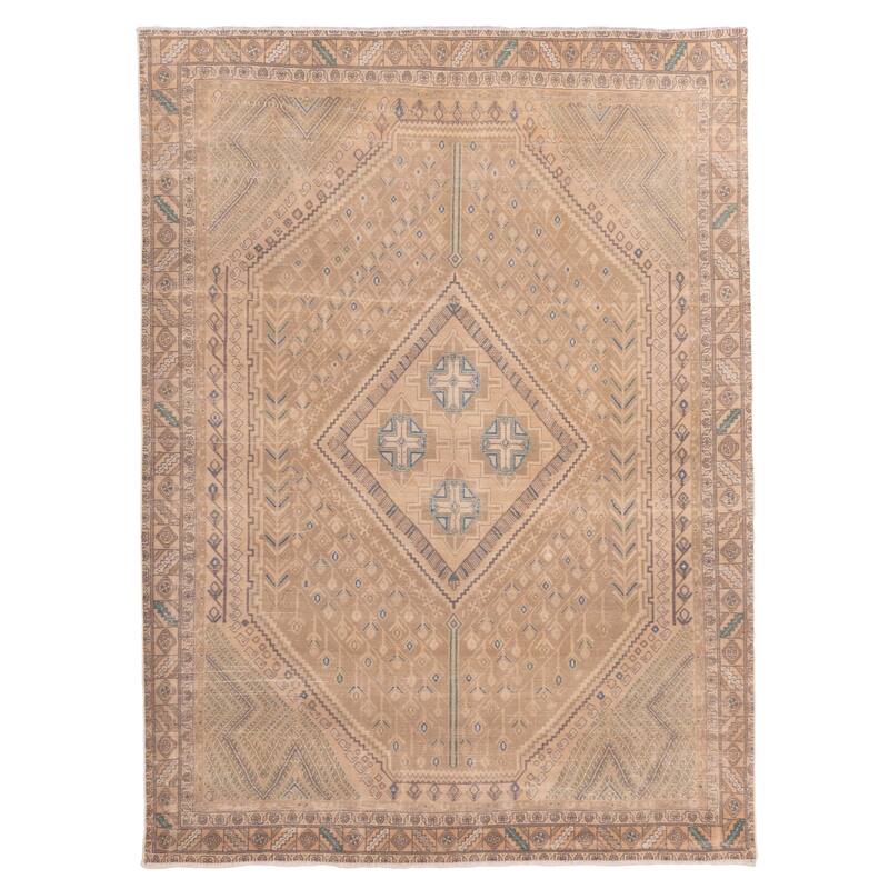 ECARPETGALLERY Hand-knotted Antalya Vintage Brown Wool Rug - 5'7 x 7'8