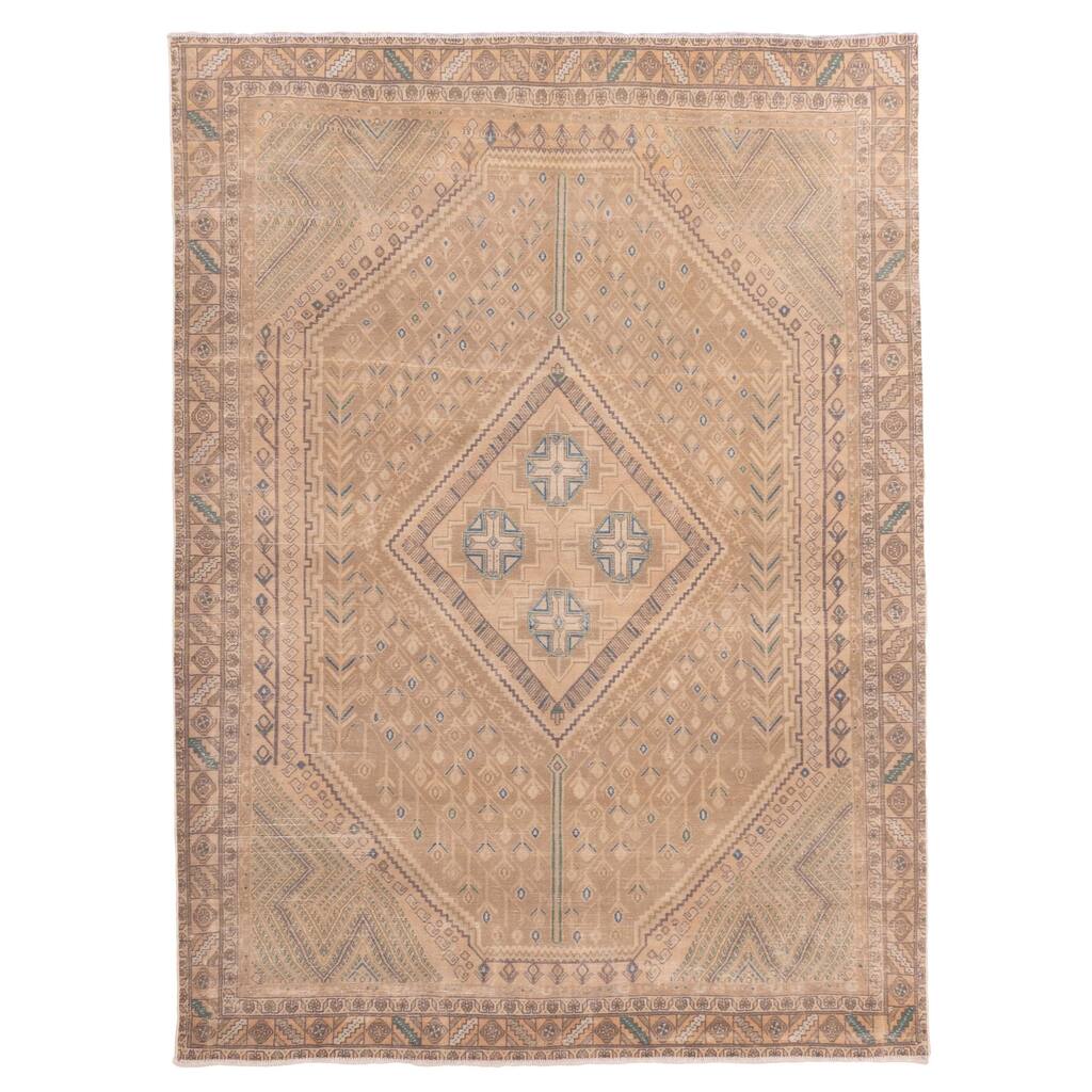 ECARPETGALLERY Hand-knotted Antalya Vintage Brown Wool Rug - 5'7 x 7'8