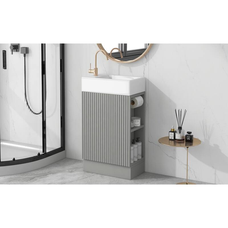 GDFStudio - Amelia Compact Space-Saving Bathroom Vanity