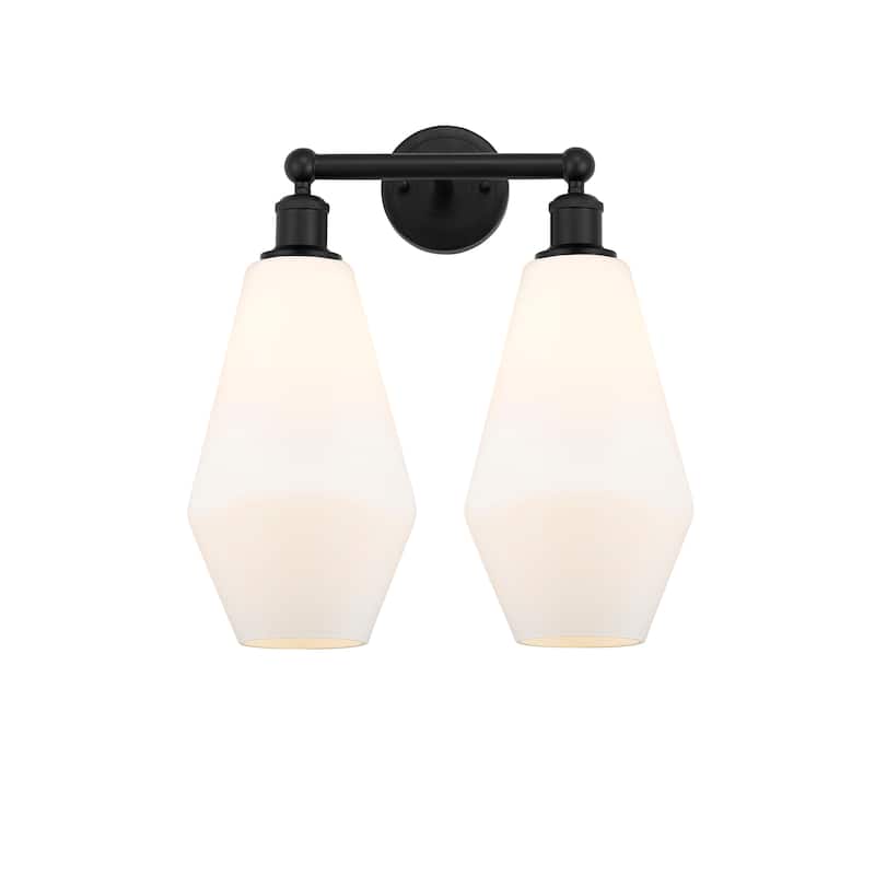 Innovations Lighting Cindyrella - 2 Light 16" Bath Vanity Light - Cased Matte White/Matte Black