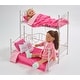 preview thumbnail 7 of 5, Badger Basket Scrollwork Metal Doll Loft Bed with Daybed and Bedding - White/Pink - 20.5" x 10.5" x 20.5"