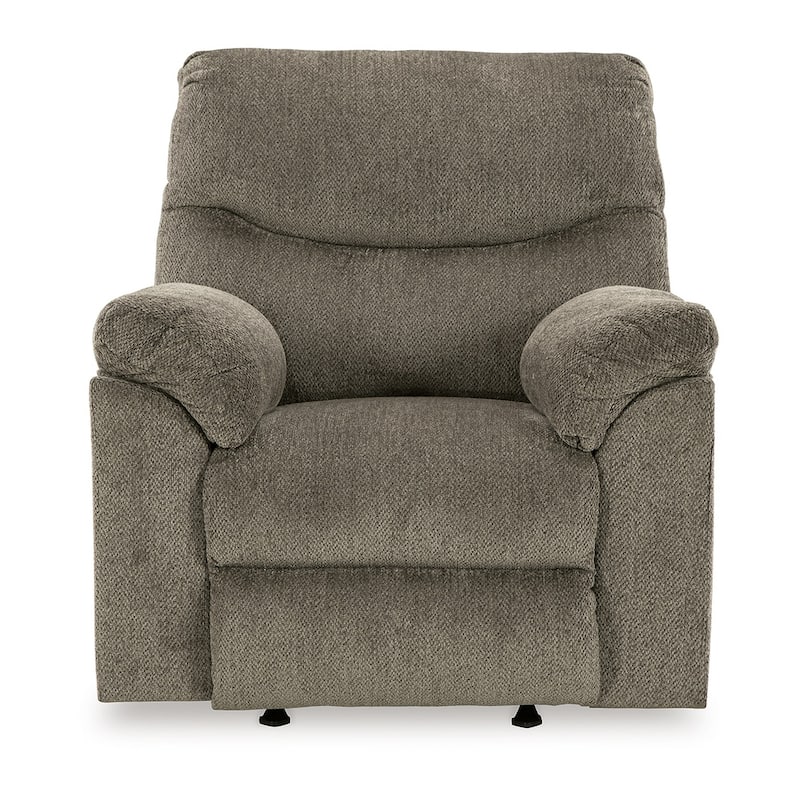 Tul Rocker Recliner Chair, Poly Fiber Foam Fill, Putty Gray Polyester