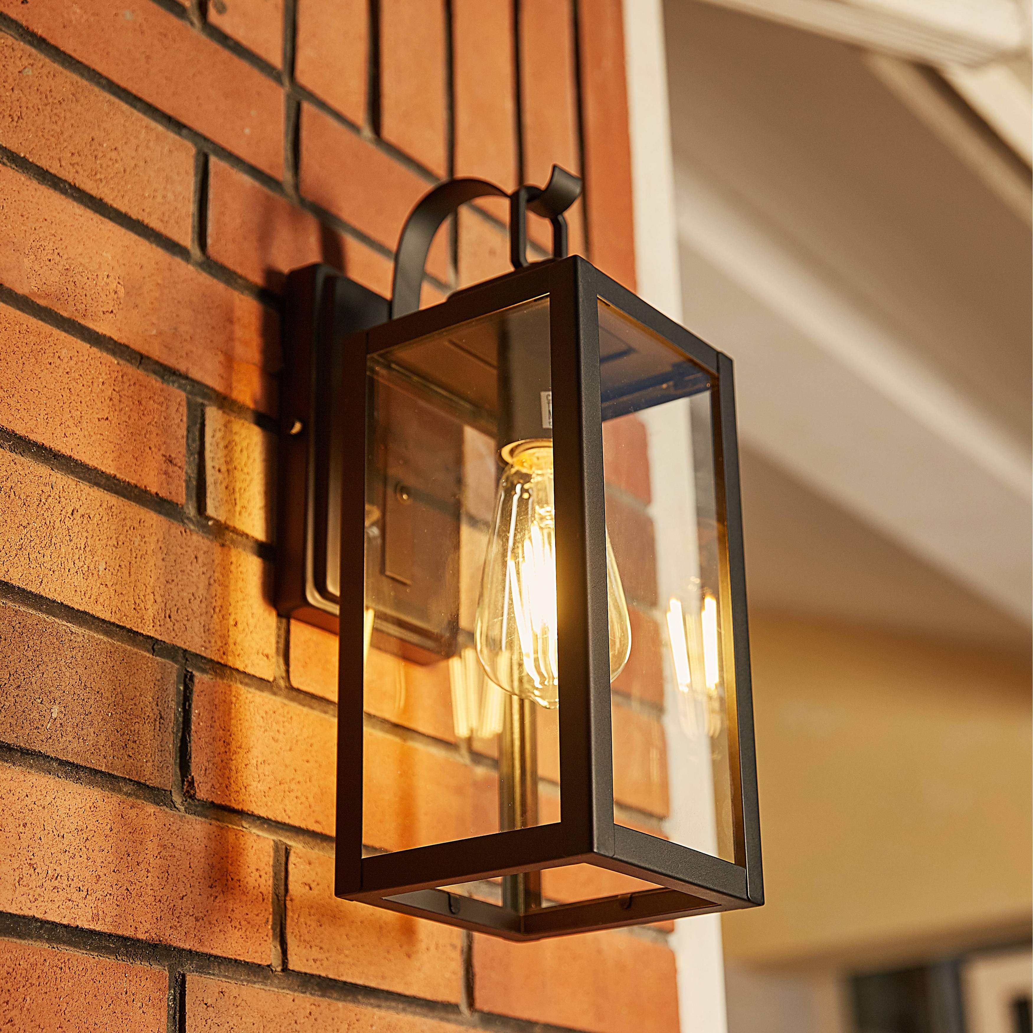 Matte Black 1-Light Outdoor Wall Sconce