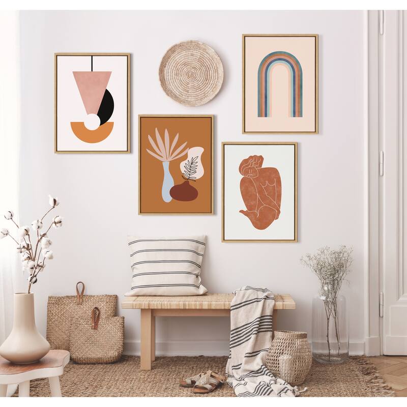 Kate and Laurel Sylvie Figurine Framed Canvas by Alexander Ginzburg