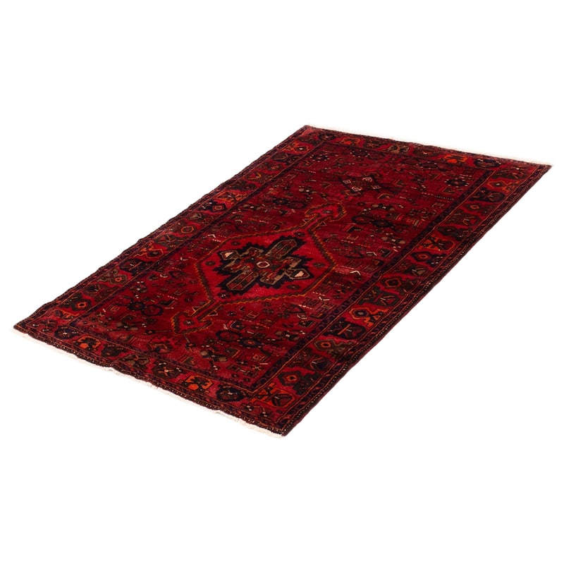 ECARPETGALLERY Hand-knotted Andelz Red Wool Rug - 4'7 x 6'5