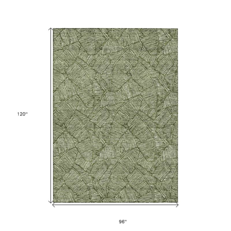 HomeRoots Floral Transitional Rectangle Outdoor Rug