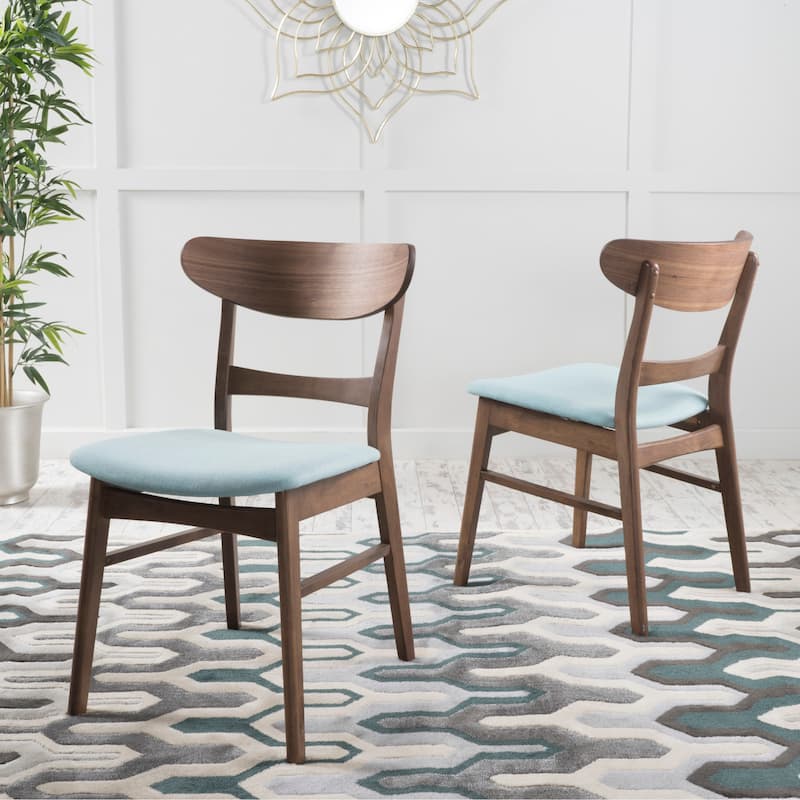 Kitchen Wood Frame Dining Chairs, Mint Upholstered Kitchen Dining Chairs, Living Room Visitor Chair Side Chairs Set of 2