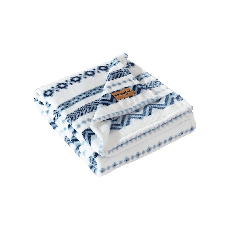 Wrangler Printed Ultra Soft Plush Fleece Throw Blanket - Diamond Trail