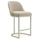 preview thumbnail 72 of 81, Leick Home Upholstered Barrelback Counter Stool with Metal Base