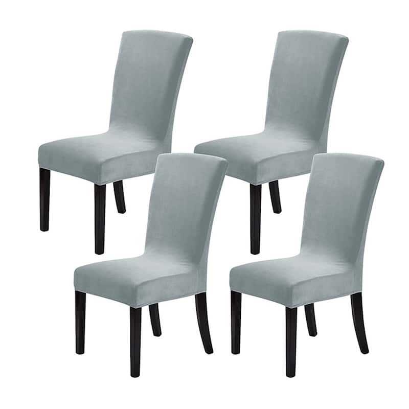 Shatex Black Stretch Dining Chair Covers Set of 4 Washable Chair