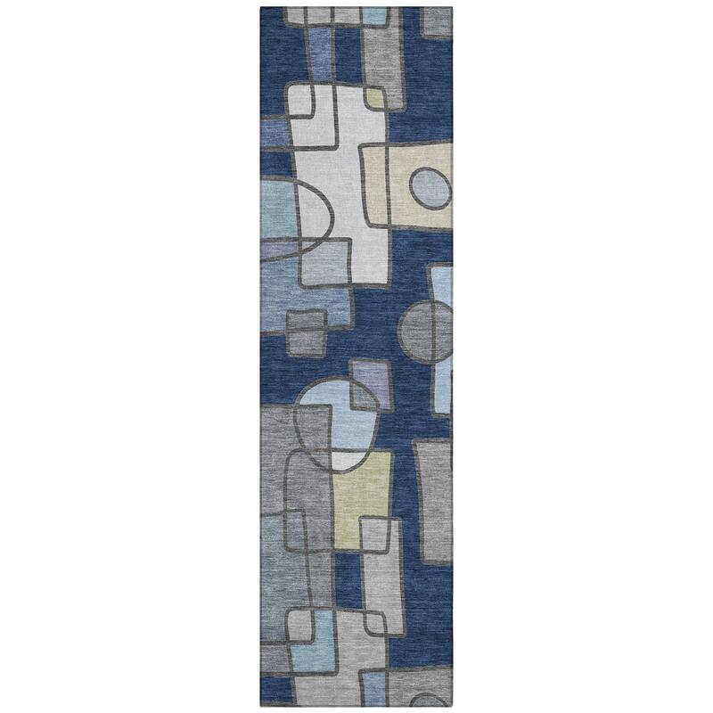 Machine Washable Indoor/ Outdoor Contemporary Prenner Chantille Rug