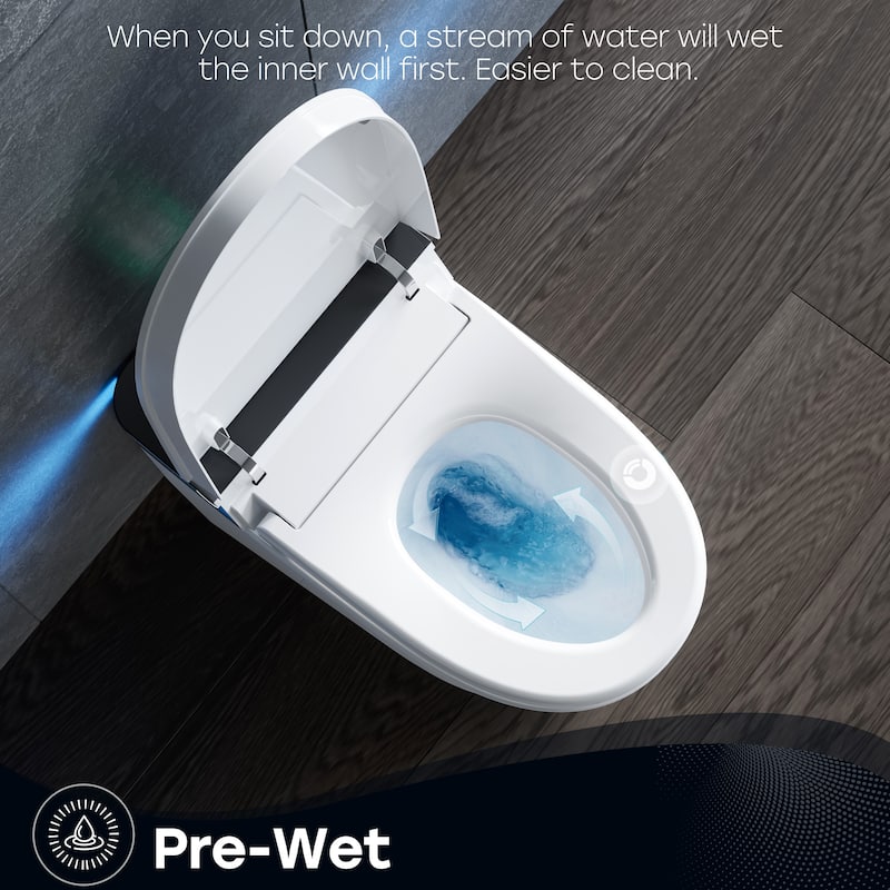 HOROW T38P Advanced ADA Chair Height Elongated Smart Toilet with Auto Open/Close Lid, Instant Warm Water, Heated Seat and Dryer