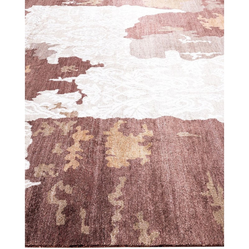 Ikat One-of-a-Kind Handmade Area Rug, Brown - 8' 1" x 9' 10"