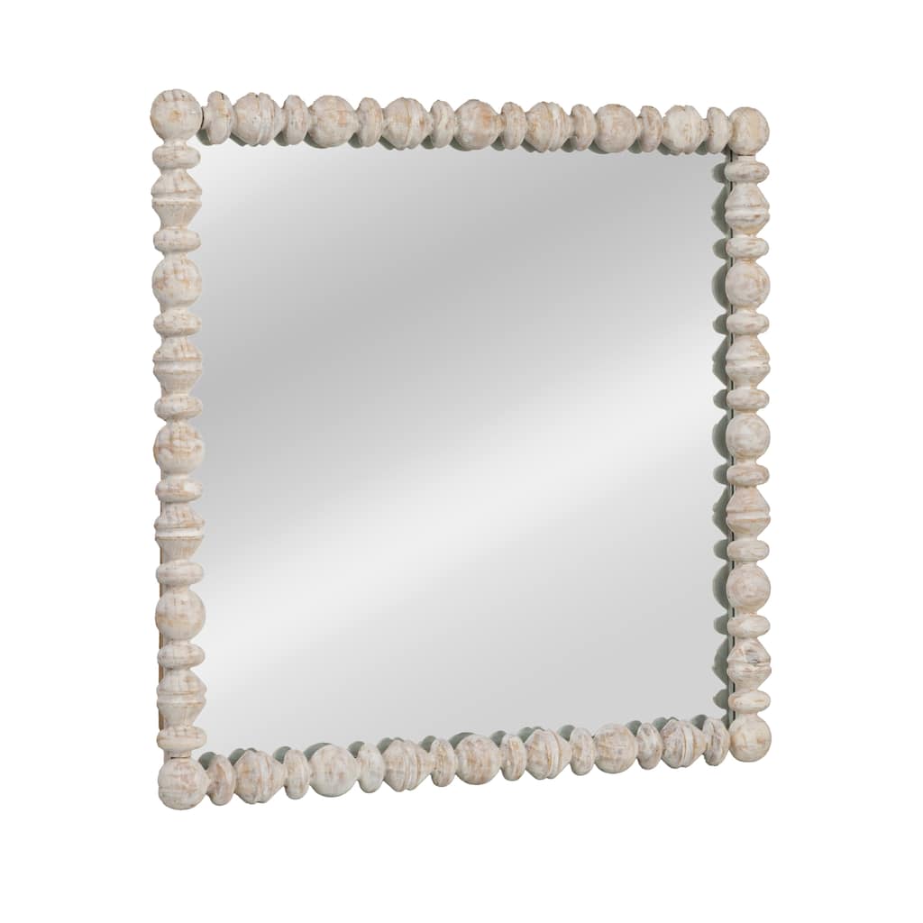 Raised Dowel Wood Wall Mirror