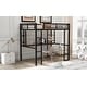 preview thumbnail 5 of 12, Contemporary Design Full Size Loft Metal & MDF Bed with Long Desk and Shelves, Sturdy Construction & Safety Guaranteed, Black