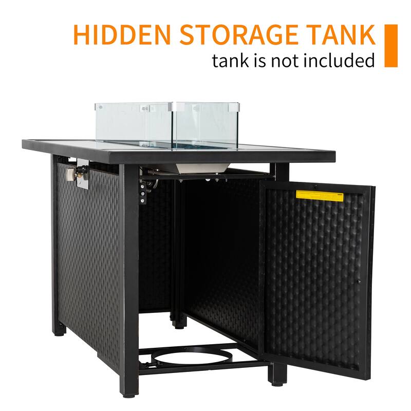 Futzca Outdoor Propane Fire Pit with Table Cover