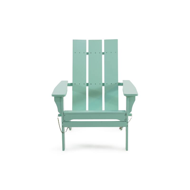 Zuma Outdoor Contemporary Acacia Wood Foldable Adirondack Chair by Christopher Knight Home