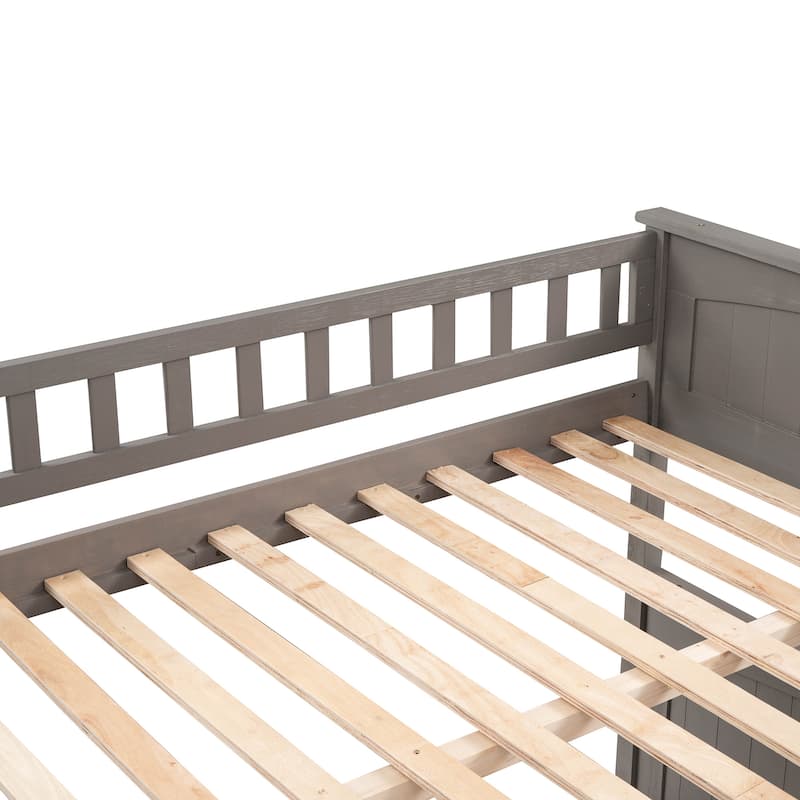 Full Over Full Bunk Bed with Twin Size Trundle