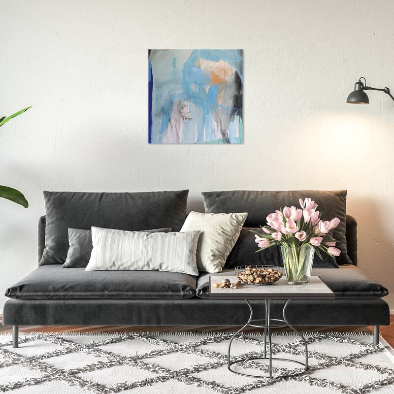 Wynwood Studio Canvas Abstract Buffy Walters - Blues on my Wall Blue and Light Blue Modern & Contemporary Wall Art Canvas Print - 20 x 20