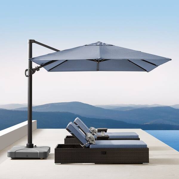 Shop Corvus Valencia 10 Foot Sunbrella Canopy Patio Umbrella With Base Overstock 16691436