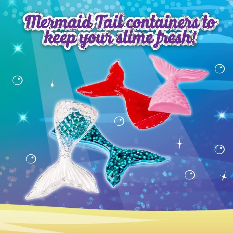Original Stationery Mermaid Shimmer Slime Kit, Slime Pack to Make Shimmery Glow in the Dark Slime