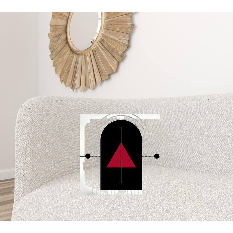 HomeRoots Set Of Two 18" X 18" Black And Red Abstract Zippered Handmade Polyester Throw Pillow