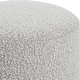 preview thumbnail 5 of 4, Upholstered Pouf Ottoman - 18" - Gray and Brown