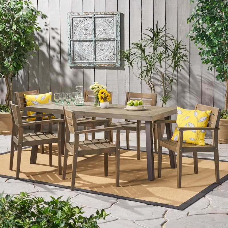 Avon Acacia Outdoor 7-piece Patio Dining Set by Christopher Knight Home