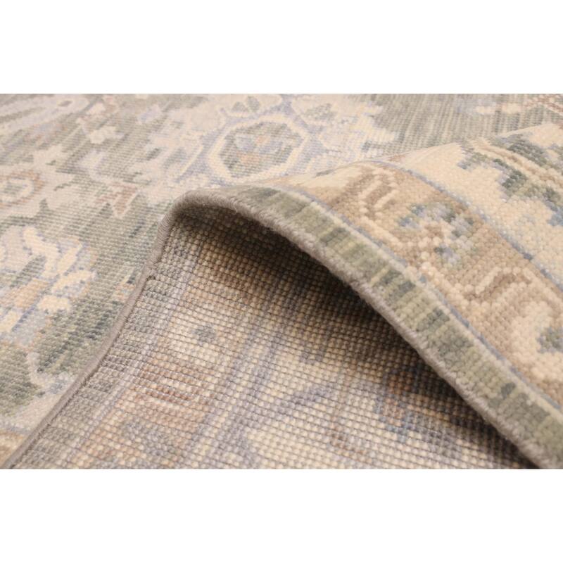 ECARPETGALLERY Hand-knotted Modern Oushak Teal Wool Rug - 9'0 x 12'3