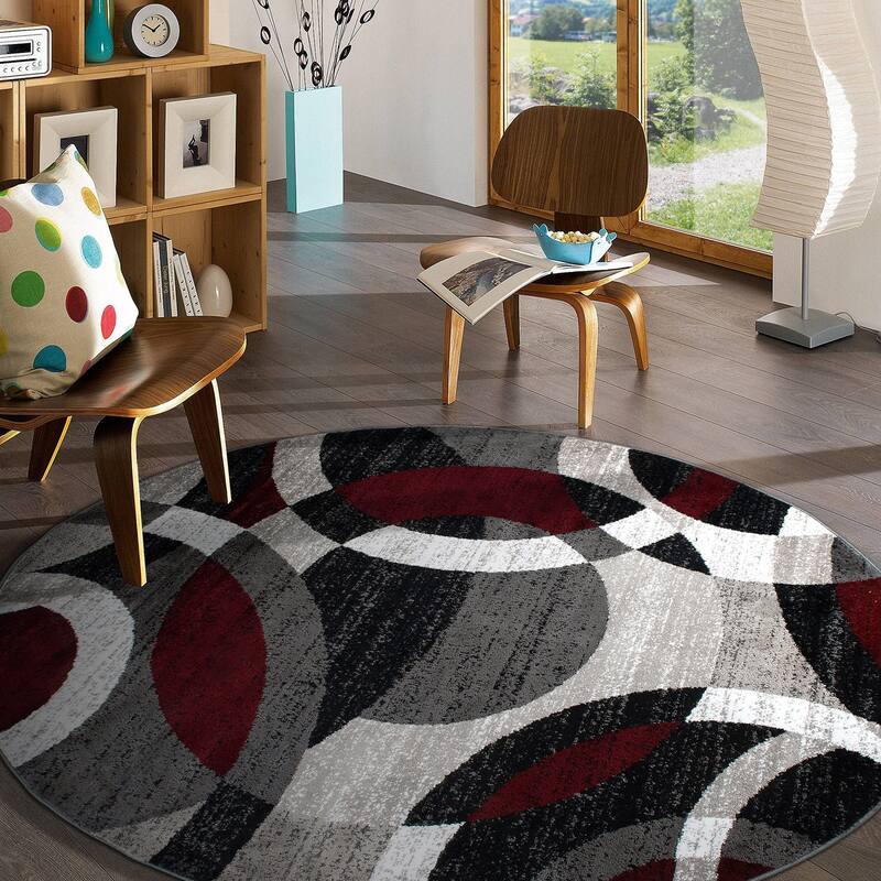 World Rug Gallery Geometric Circles Area Rug