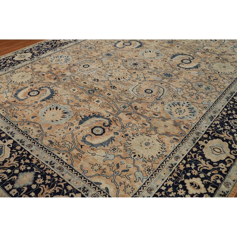 Hand Knotted Oriental 100% Wool Carpet Transitional All-Over Oranges & Rust Oushak Area Rug - 12' 1'' X 9' 1''