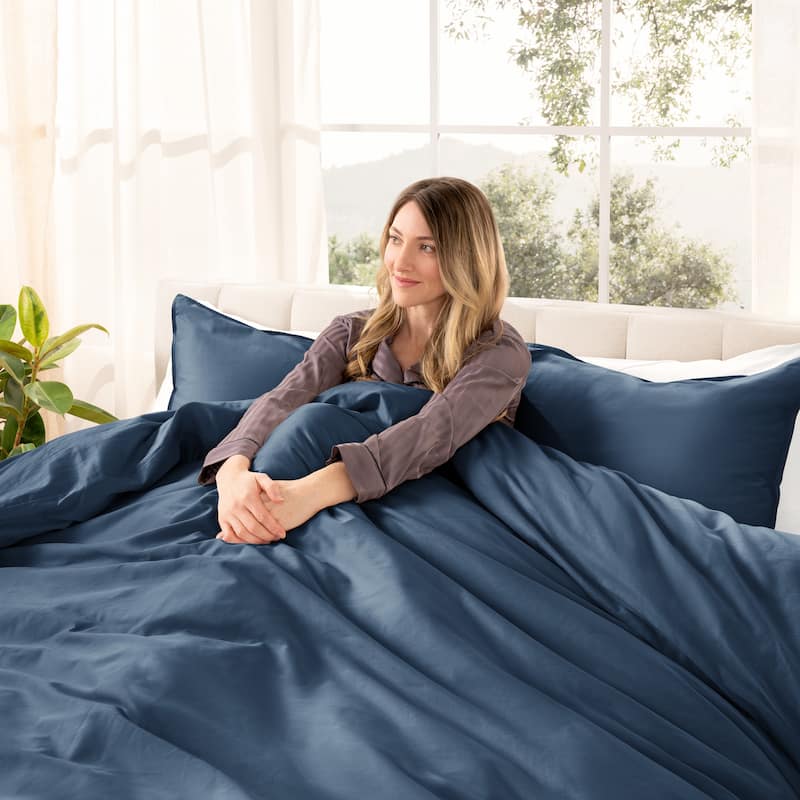 Bare Home Organic Cotton Duvet Cover Set - Smooth Sateen Weave