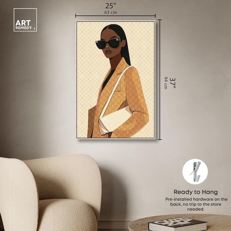 Elegant Coat Gal Canvas by Art Remedy