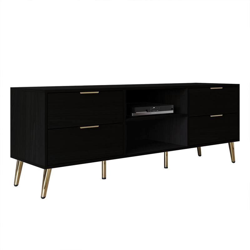 CraftPorch Elegance TV Stand Console with 2 Bookcase Living Room Set